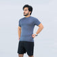 ACTIVE COMPRESSION TEES - CHARCOAL