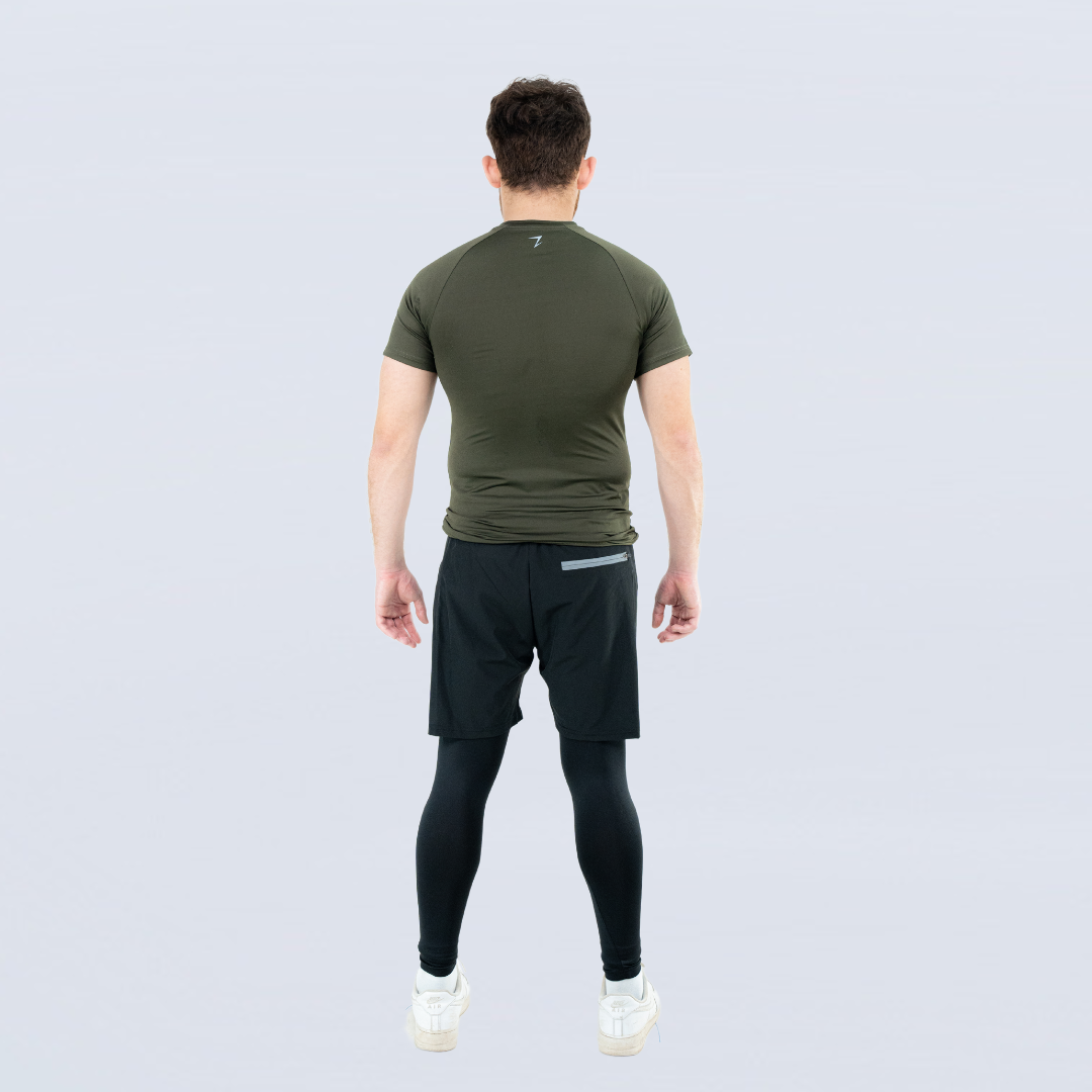 ACTIVE COMPRESSION TEES - OLIVE
