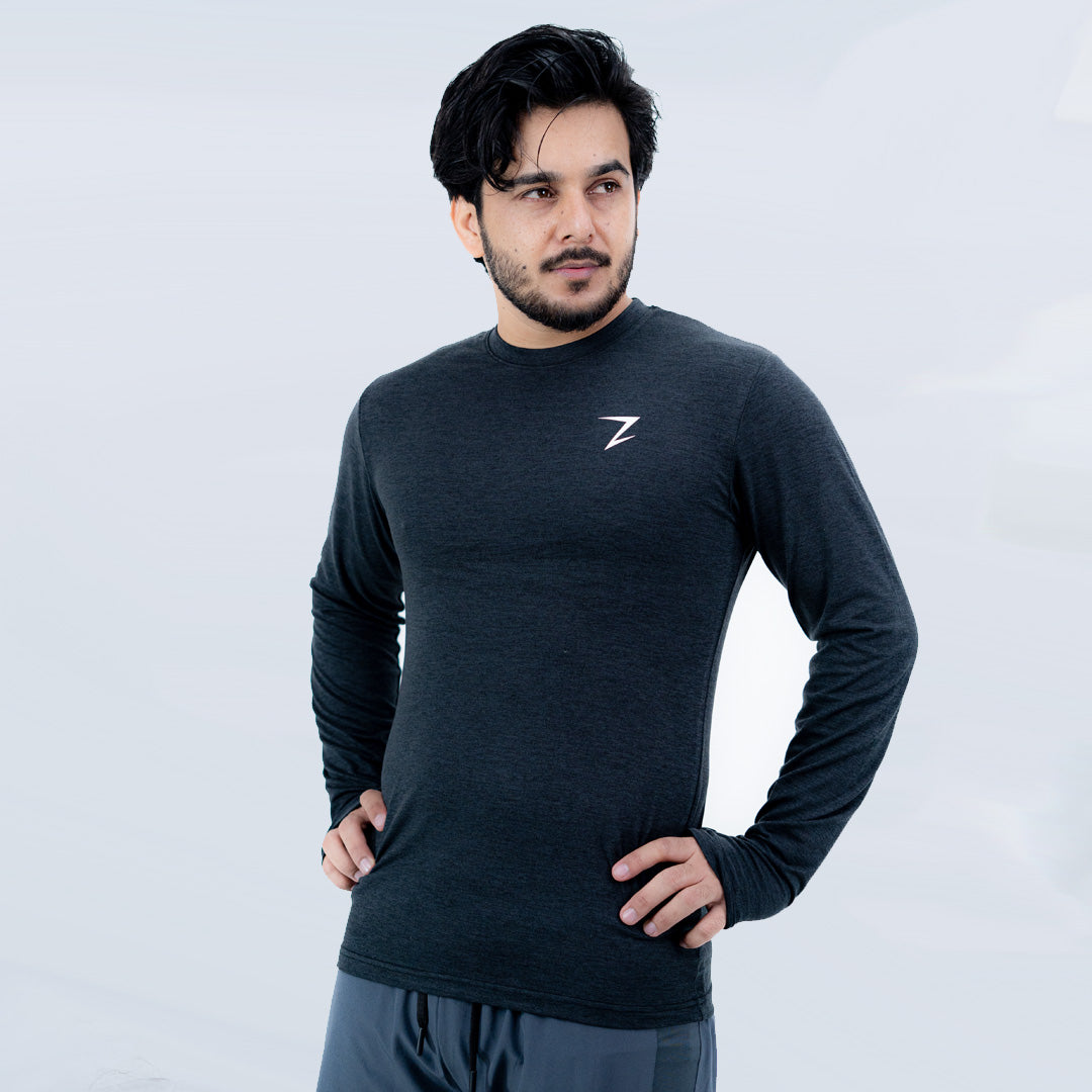 FULL SELEEVE TEE - BLACK